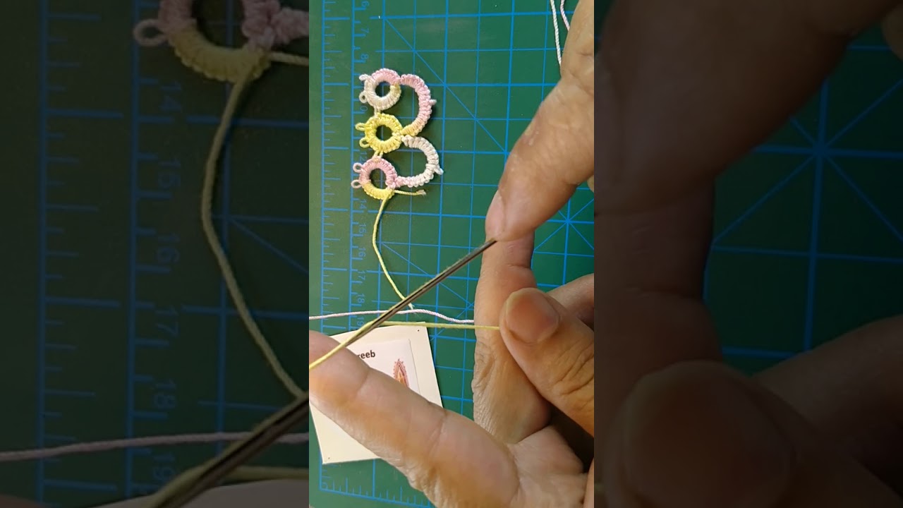 Tatting for beginner#how to make pico, double stitch, ring and chainتعليم تاتنج للمبتدئين طريقه عمل