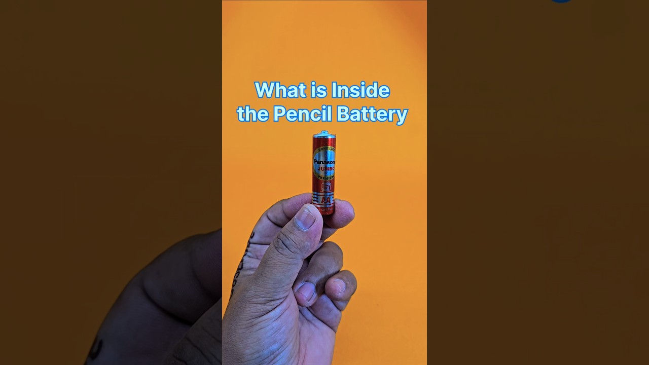 What is Inside the Pencil Battery ❤️ Inside Cell Battery #diy #shorts #inside