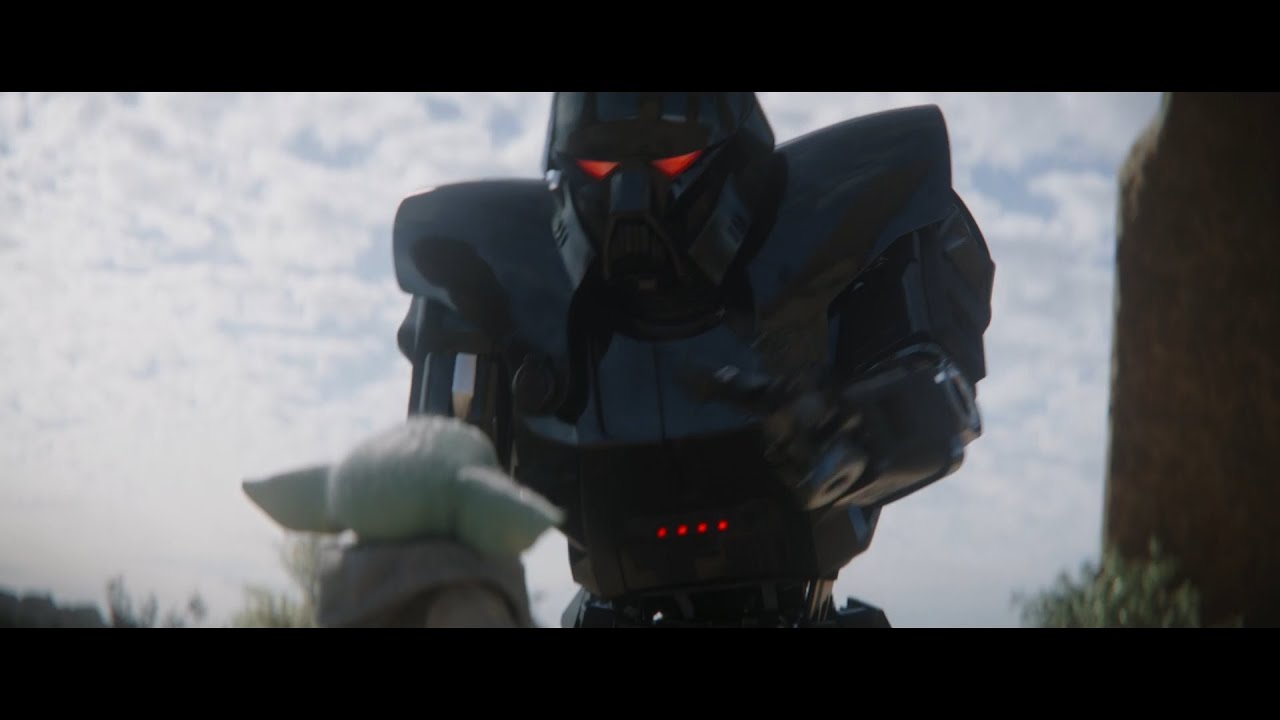 Baby Yoda (Grogu) kidnapped by Empire droids - The Mandalorian Season Two (2020)