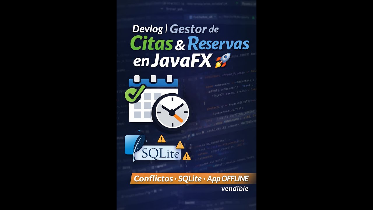 Devlog JavaFX | Gestor de Citas OFFLINE 🚀 Evitando solapes
