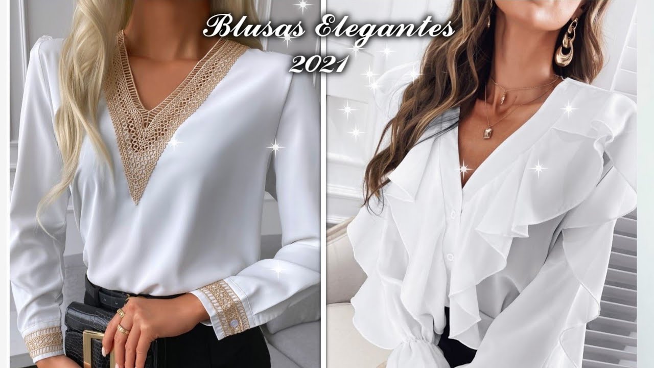 BLUSAS ELEGANTES Y FORMALES DE MODA PARA EVENTOS SOFISTICADOS /BLUSAS DE MODA MUJER 2021 BLUSAS 2021