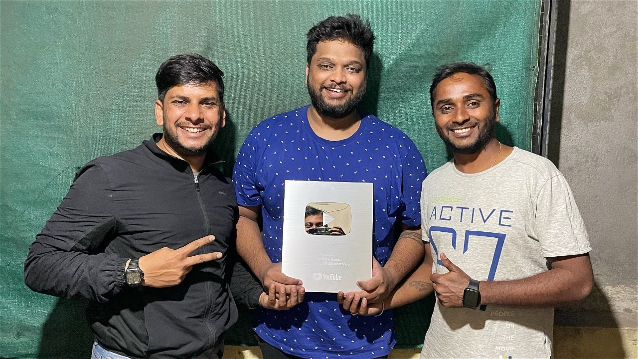 Unboxing Silver Play button with my Friends