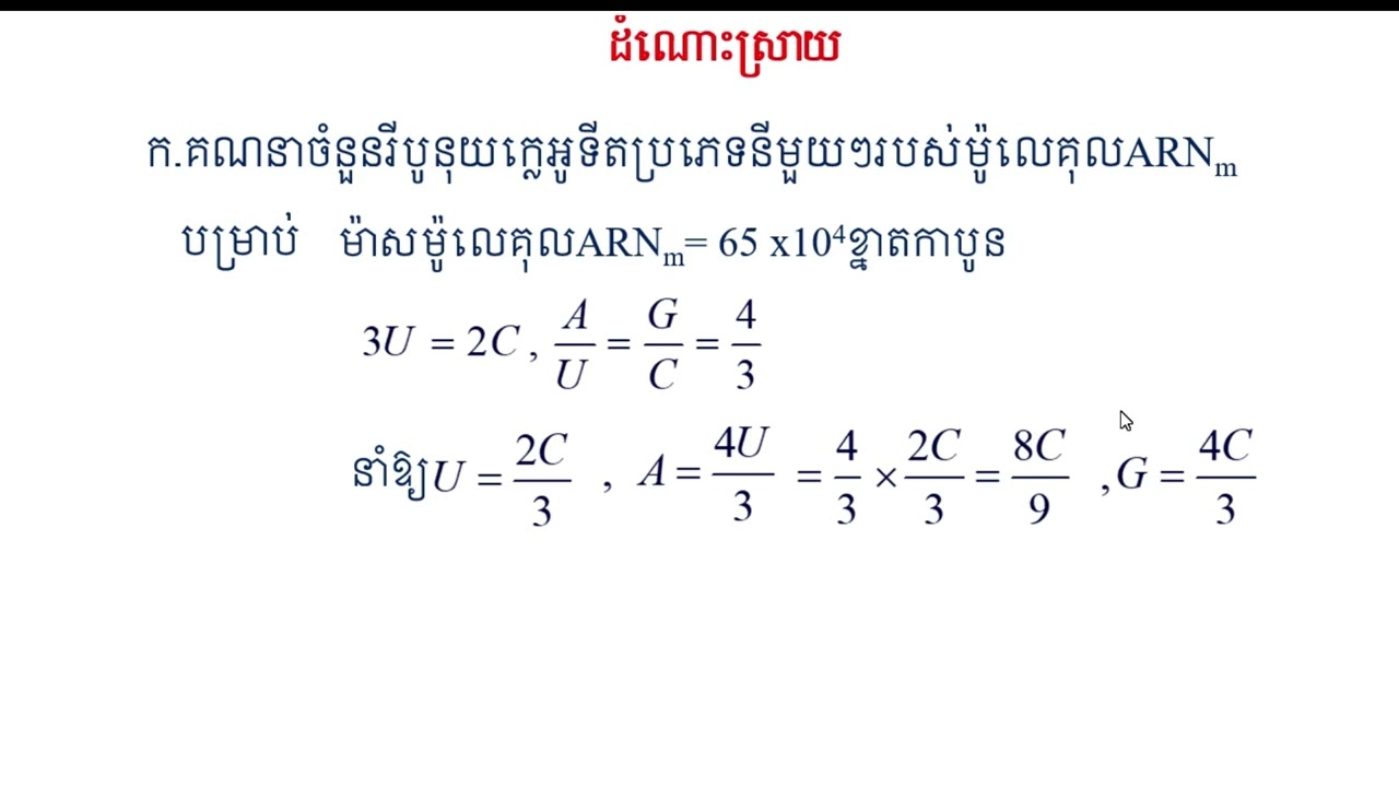 ជីវវិទ្យាត្រៀមប្រឡងបាក់ឌុប២០២៥ ដំណោះស្រាយលំហាត់ពិសេសត្រៀមប្រឡង សាលាបង្រៀនគួរ Scholar Cam