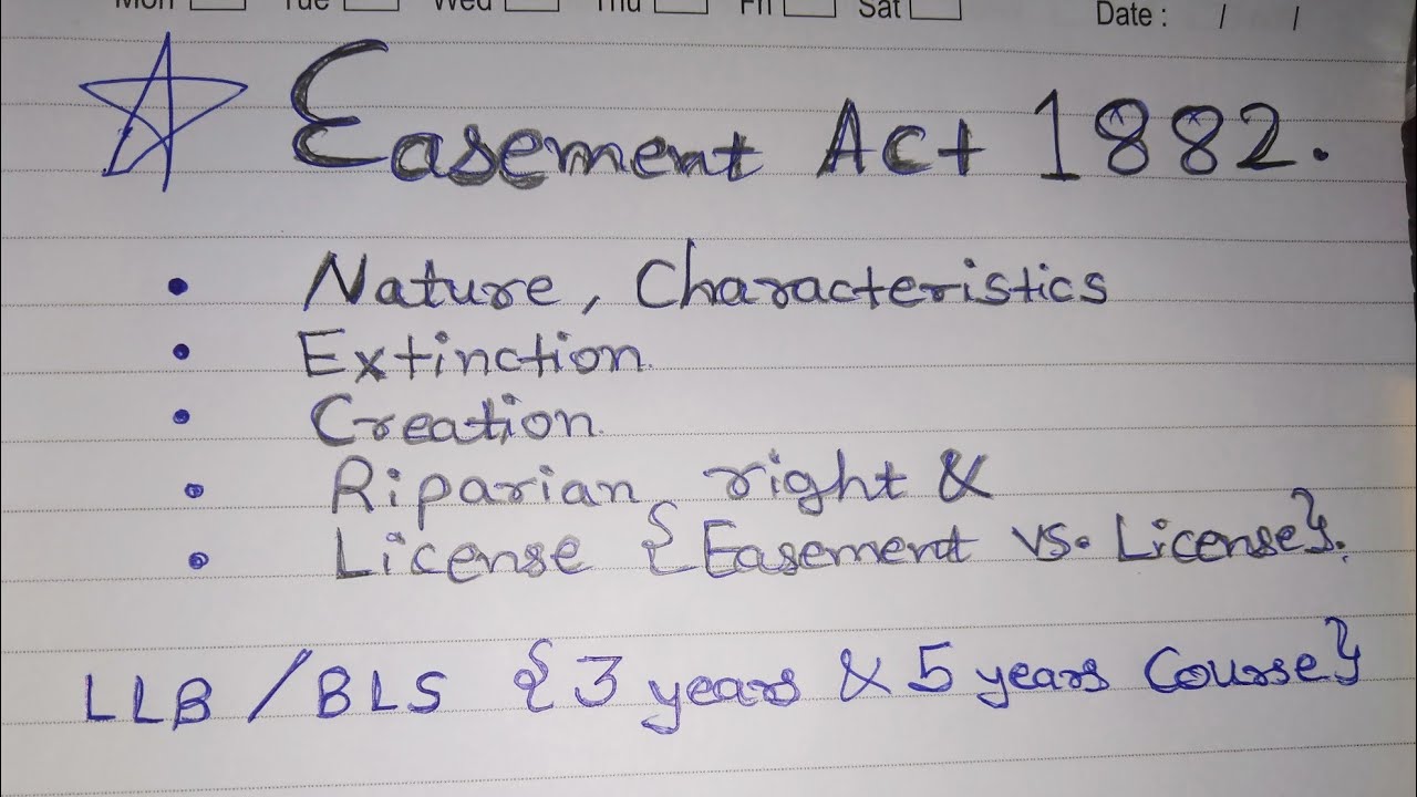 Easement under Indian Easement act 1882