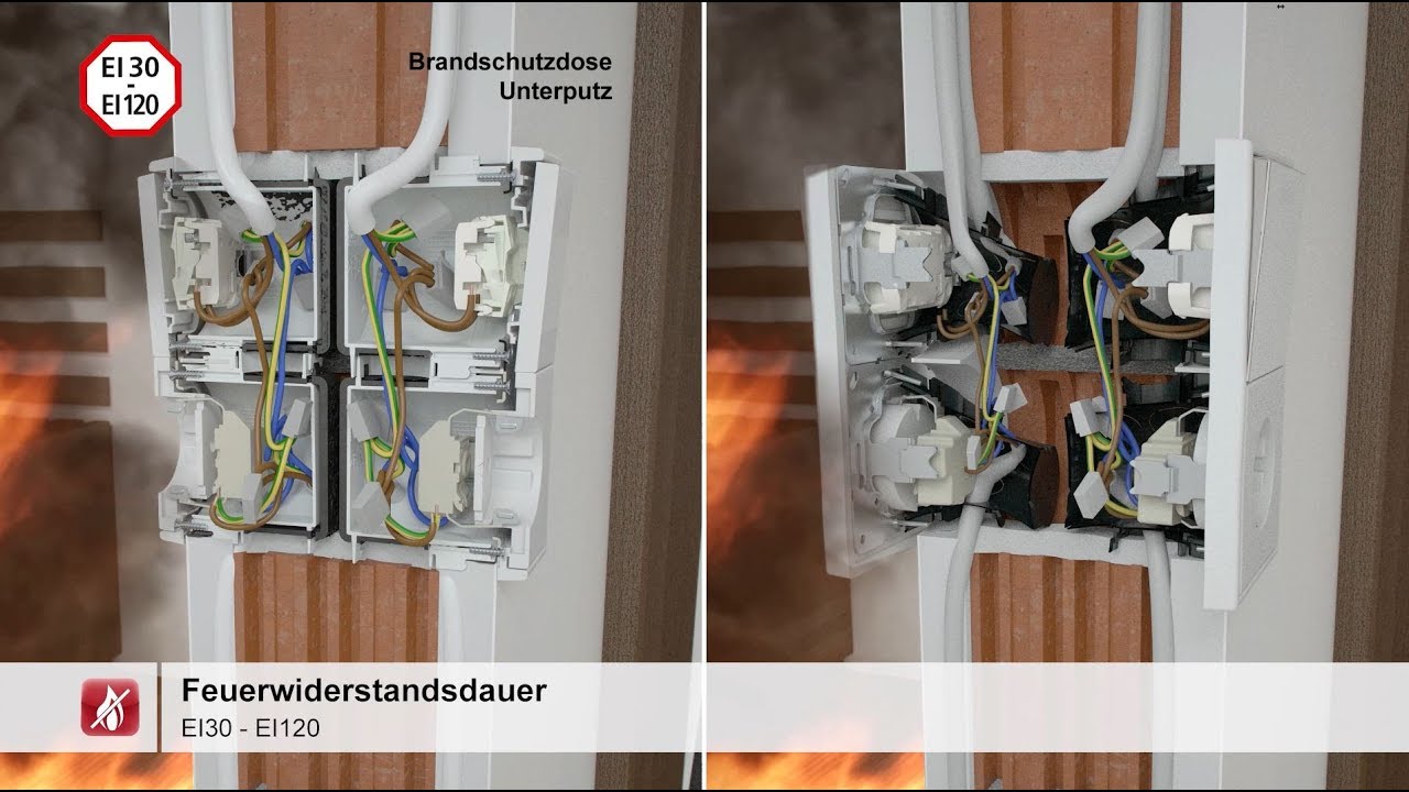 Brandschutzdose Unterputz