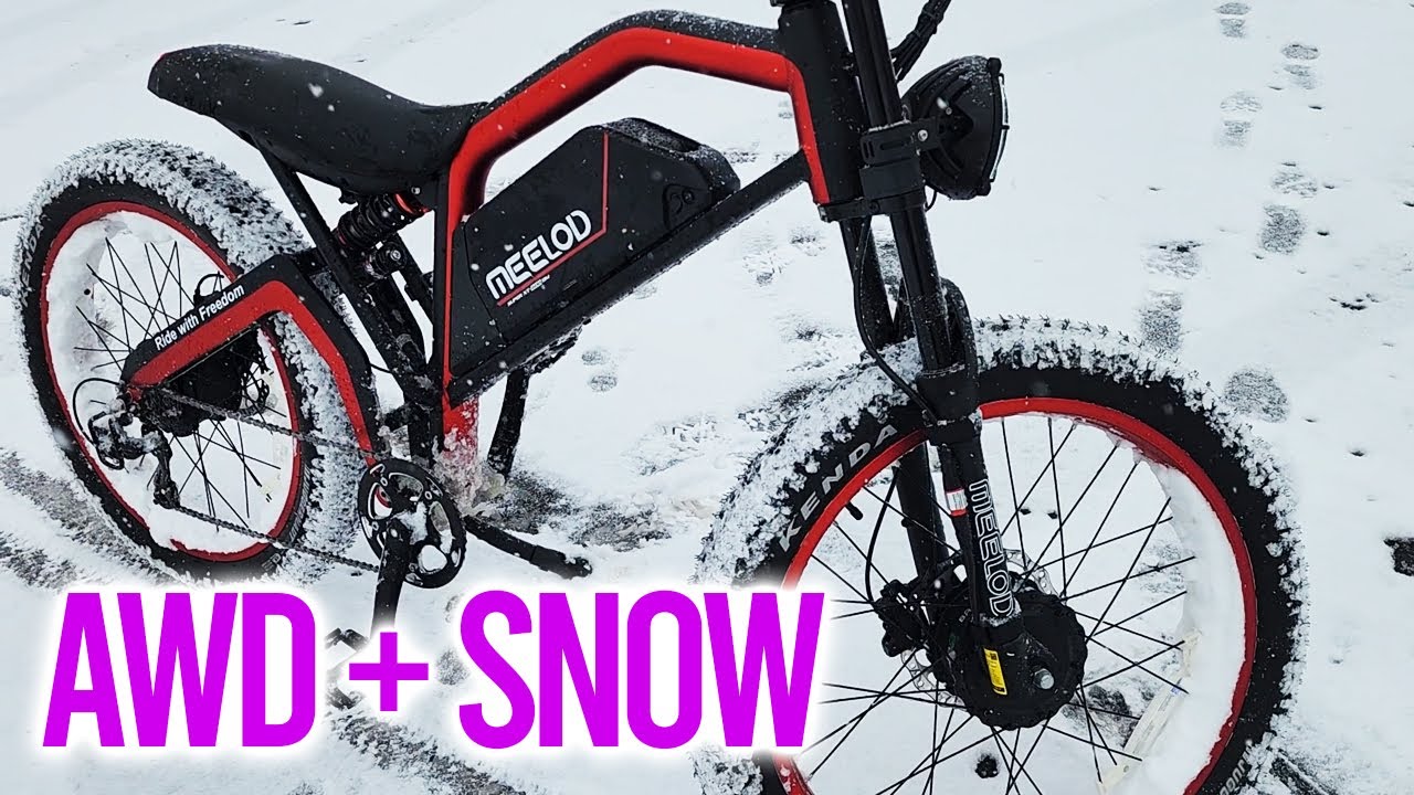 Dual Motor E-bike In Snow. Would Not Recommend.