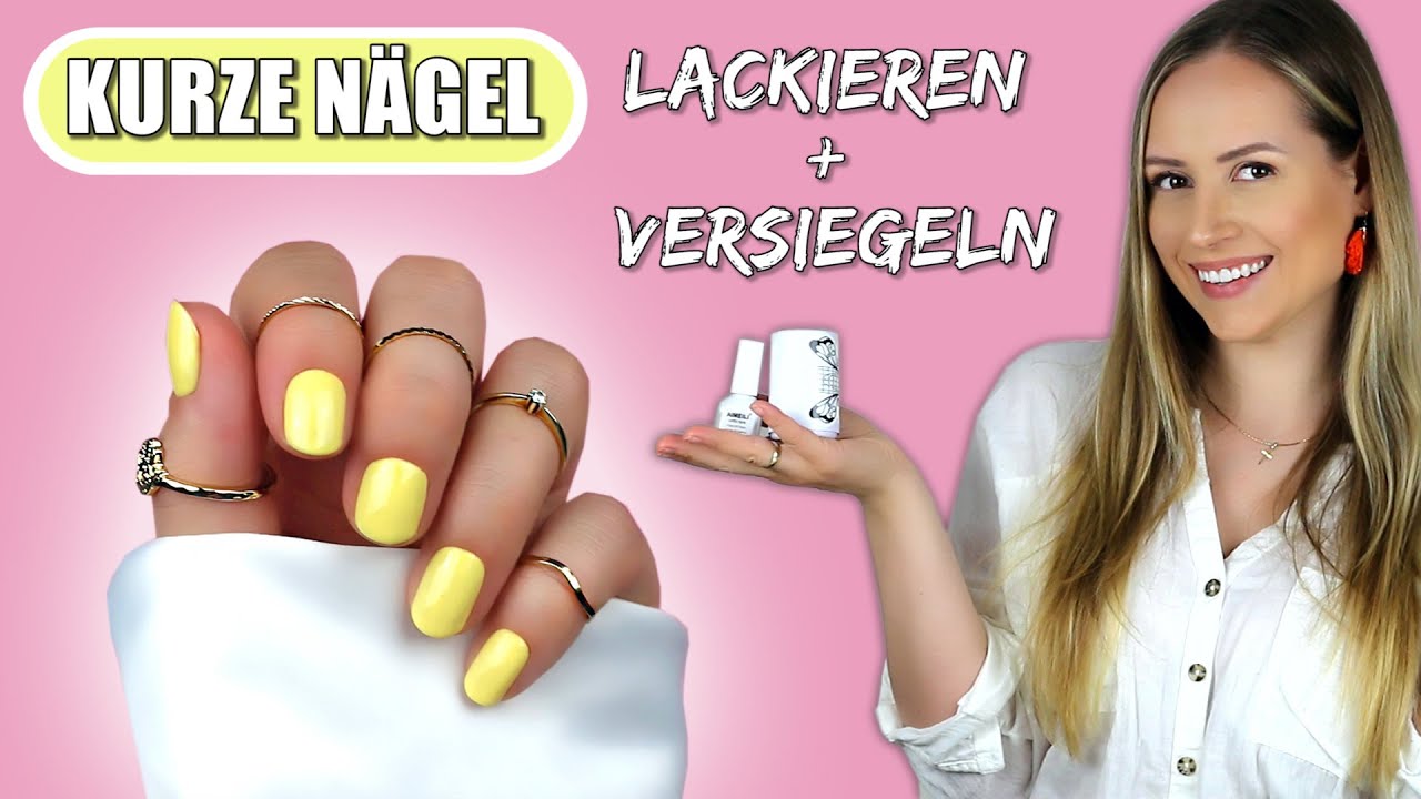 Kurze Nägel mit UV-Lack LACKIEREN und VERSIEGELN | Nails »Lalalunia«