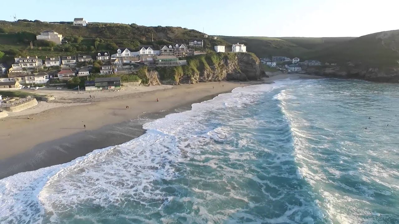 Long shadows at Portreath. Phantom 3 Pro.