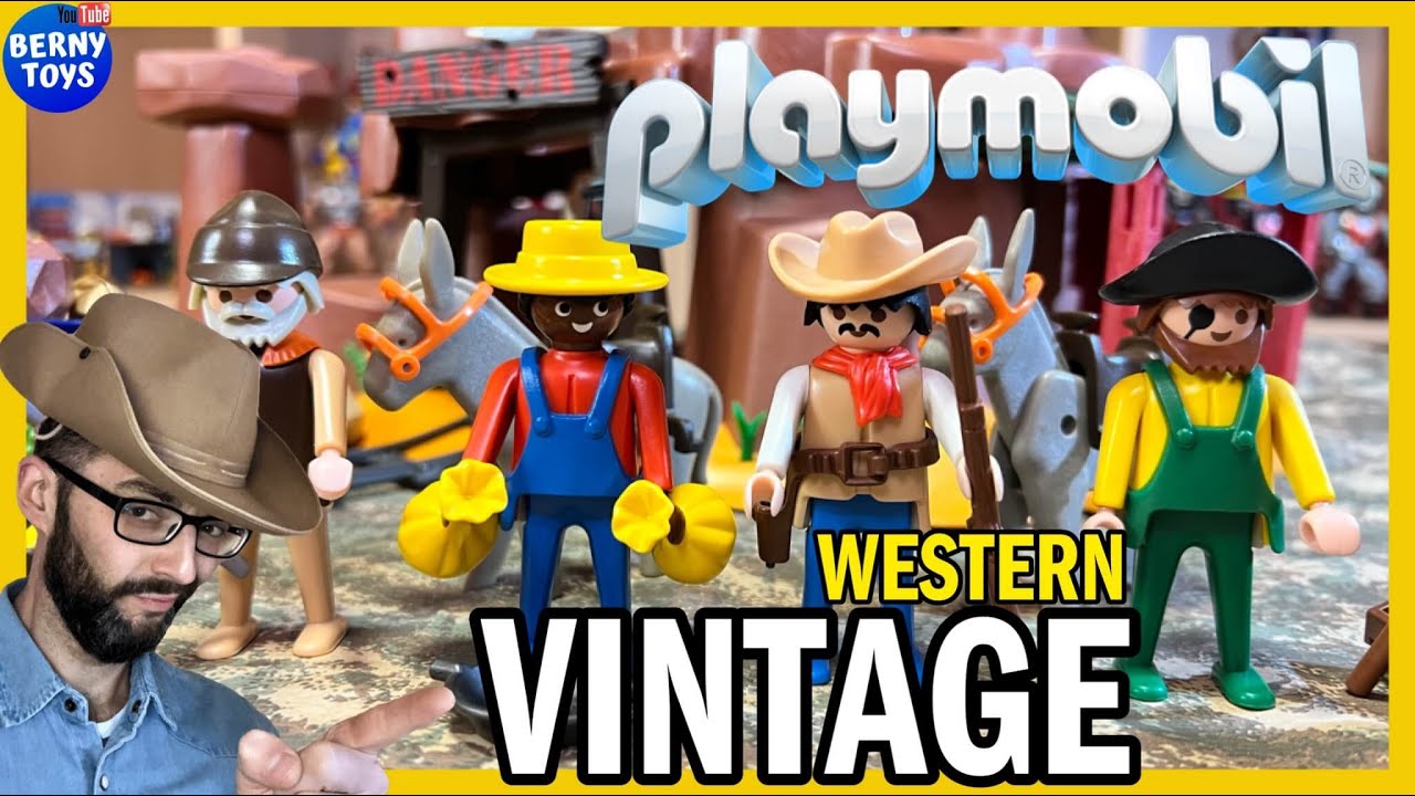 PLAYMOBIL 🤠 WESTERN VINTAGE 🤠 BUSCADORES DE ORO 3747 MINA DE ORO Y MINEROS VINTAGE 🌵