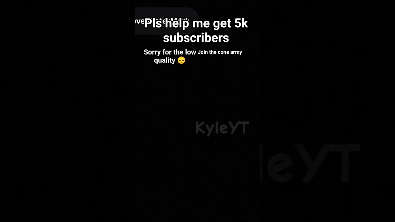 help me get 5k subriber and join the cone army