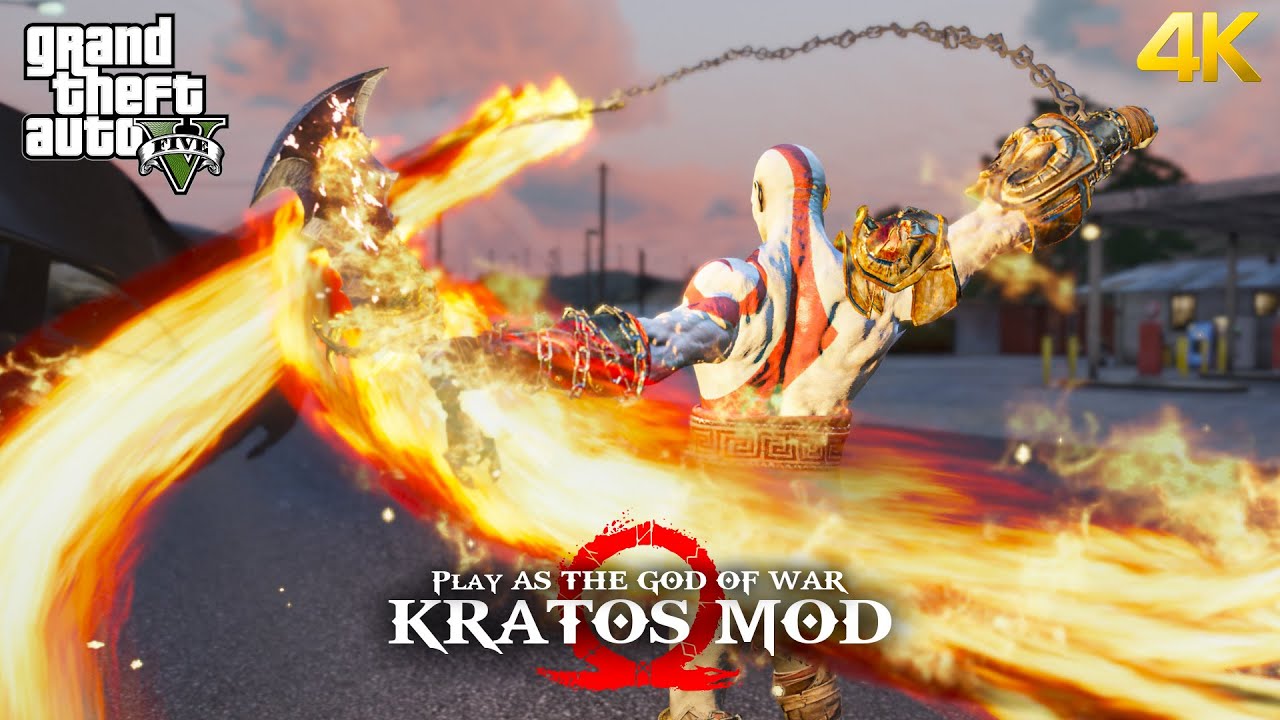 GTA 5 - God of War (Kratos) Blades of Chaos Mod First Release