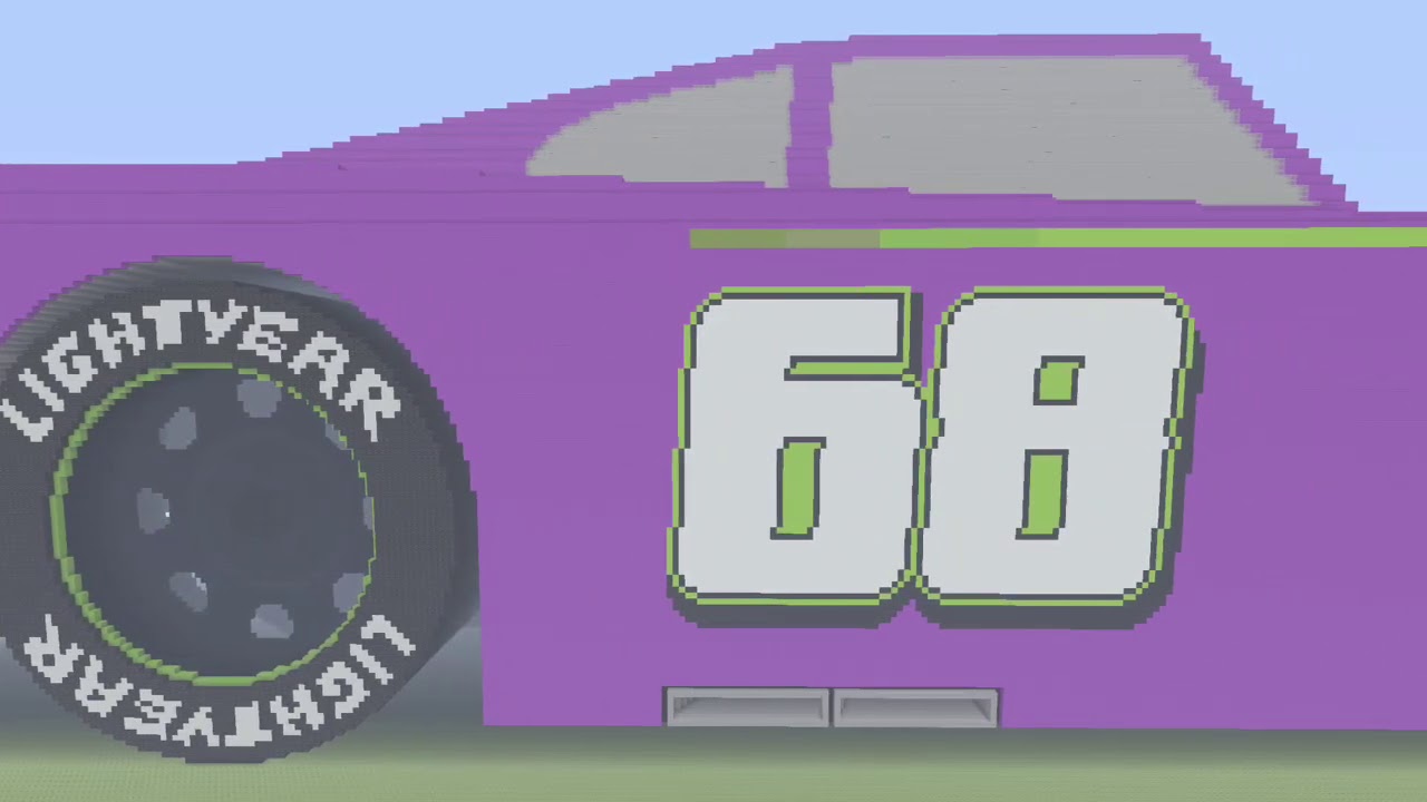 Minecraft Disney Pixar Cars Mega Build - Manny Flywheel (N2O Cola #68) Piston Cup Racer