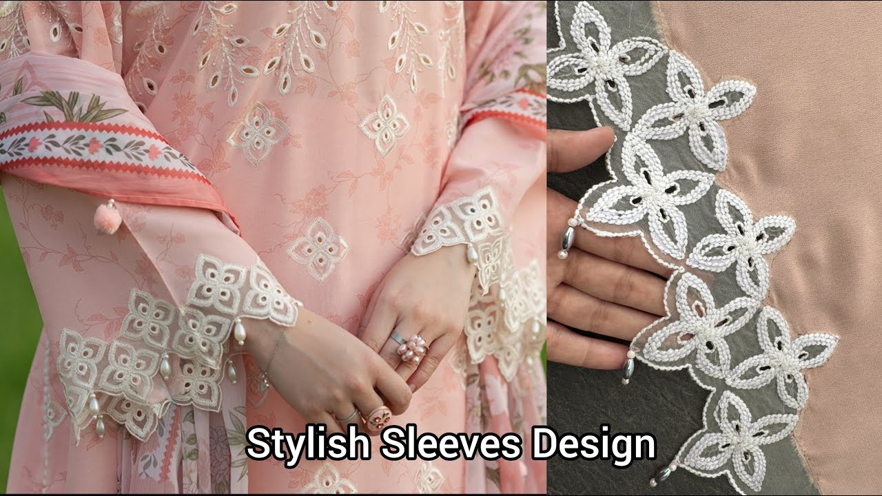 Stylish Eid Special Dress design 2025 _ Trendy Sleeves Design _ Fancy Embroidery Sleeves Design