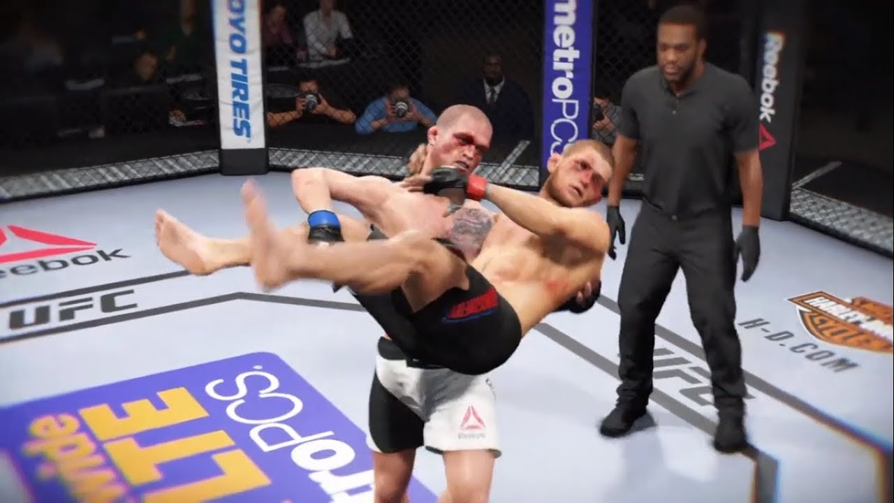 Khabib vs. Evan Dunham (EA Sports UFC 2) - CPU vs. CPU