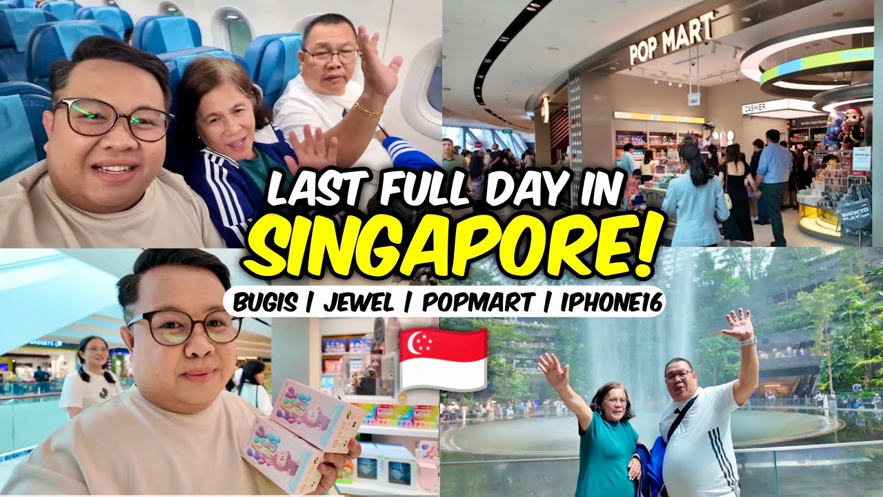 Last day in SG! Walking at Bugis + Exploring JEWEL, Apple Store, & POPMART! 🇸🇬