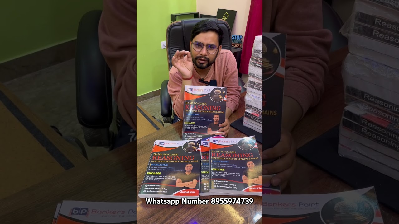 Reasoning Book By Anshul Saini Whatsapp Number 8955974739