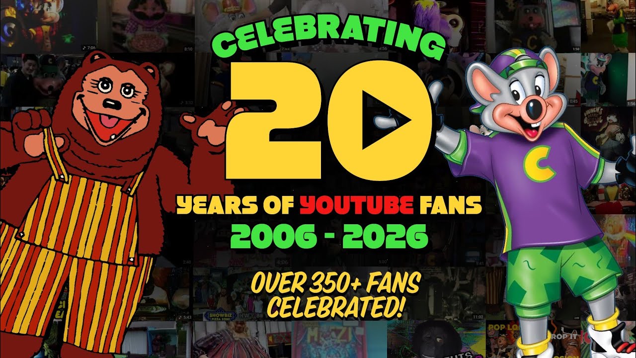 CEC & Showbiz Pizza Fandom: Celebrating 20 Years Of YouTube 2006 - 2026 (350 + FANS CELEBRATED)