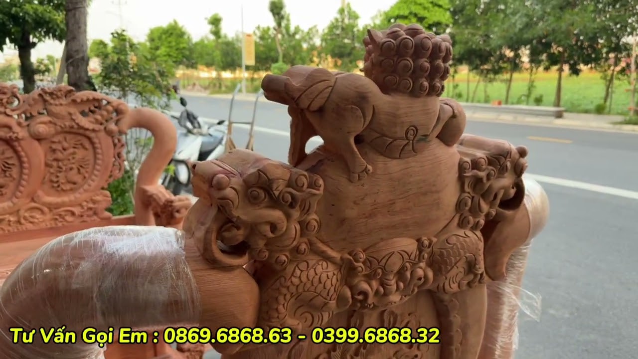 Bàn Ghế Nghê Hoàng Đế Cột 14 // Yêu Thích Đến Đường Nét Lối Đục Thì Không Thể Bỏ Qua Sản Phẩm Này 