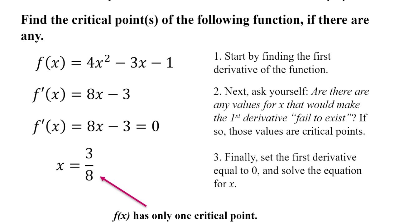 Finding Critical Points