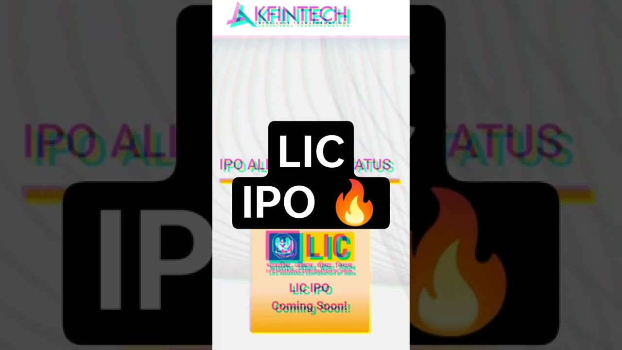how to check Lic ipo allotment KFintech develops status update #licipo #youtubeshorts