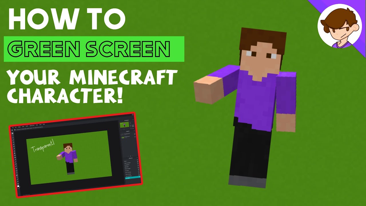 How to GREEN SCREEN your Minecraft character!