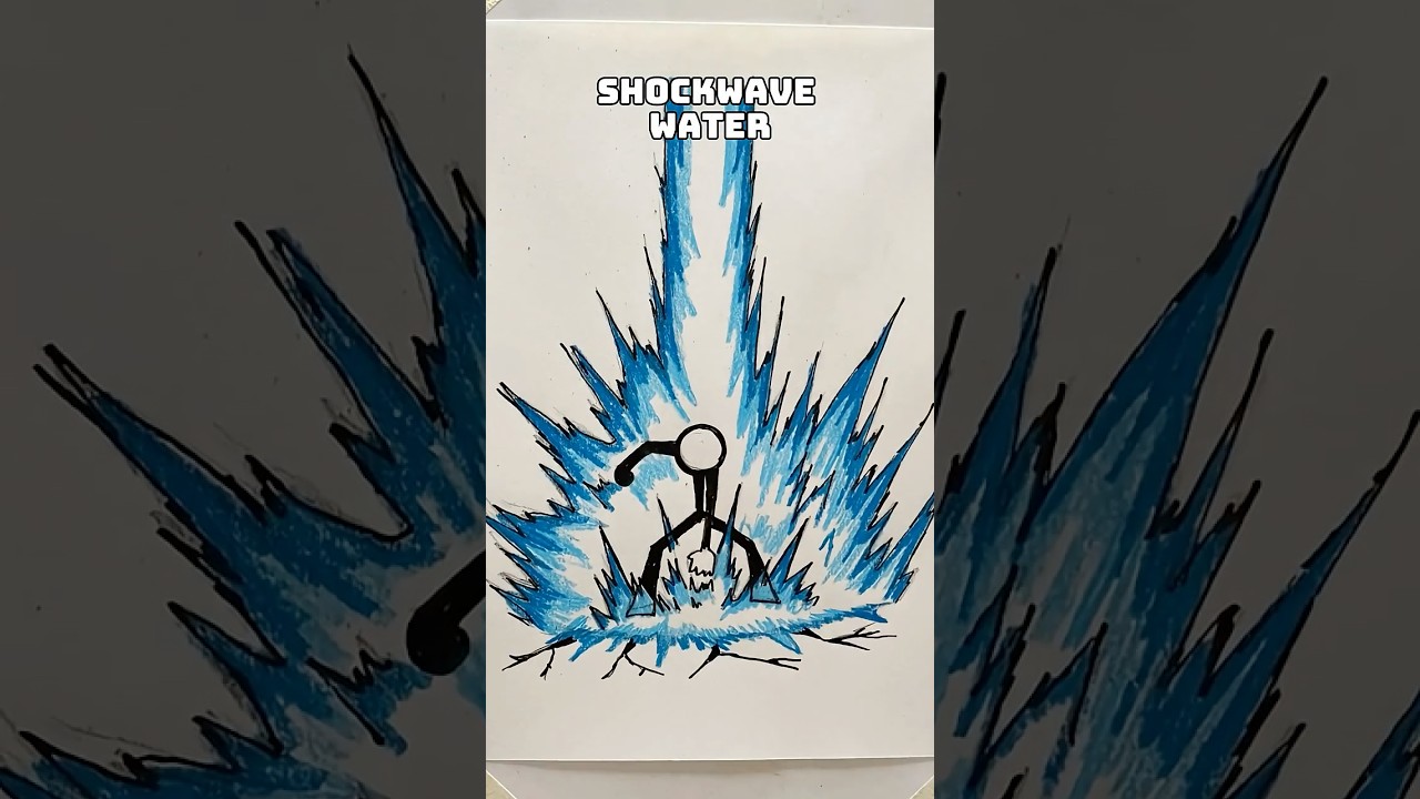 How To Draw Stickman withShockwave: Fire, Water, Air, Earth, Thunder, Poison, Shockwave... #stickman