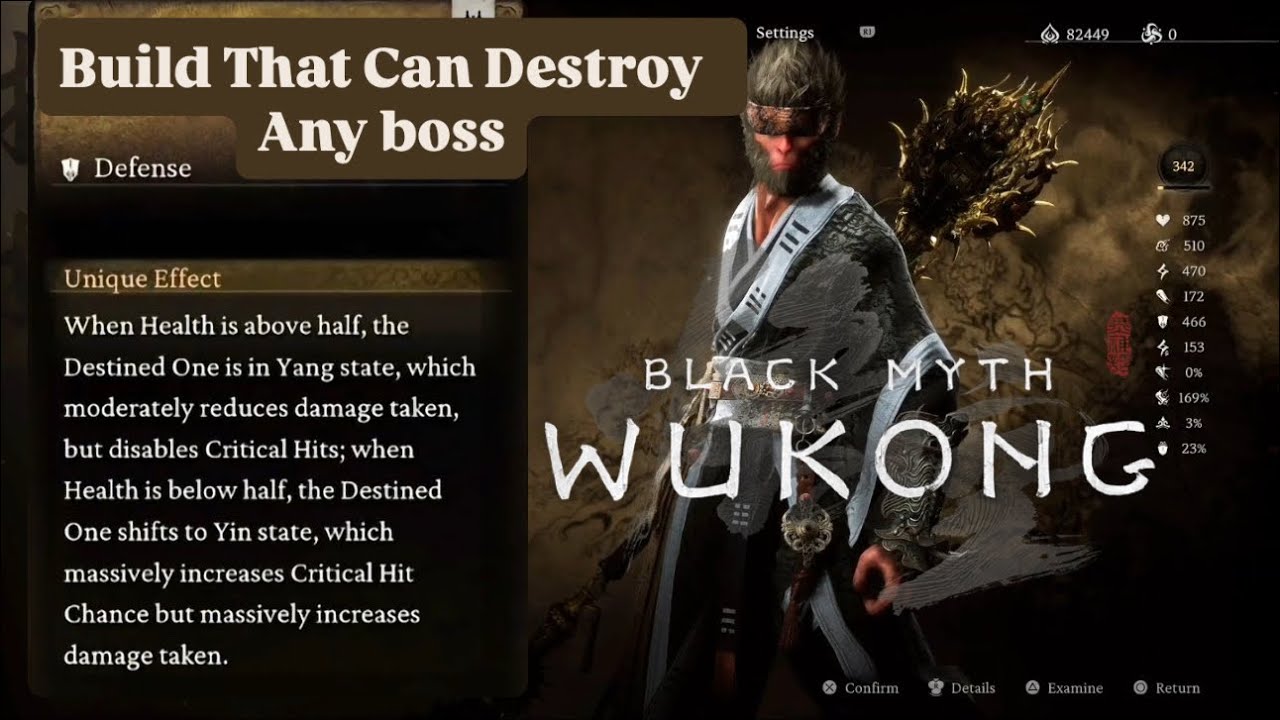 Blind Wisdom Build DESTROYS Bosses | See No Evil + Yin Yan Daoist Robe | Black Myth: Wukong