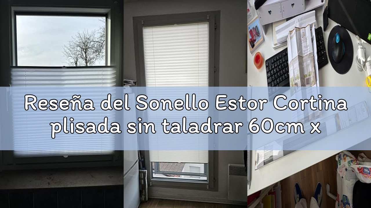 Reseña del Sonello Estor Cortina plisada sin taladrar 60cm x 200cm blanco, cortina enrollable plisad