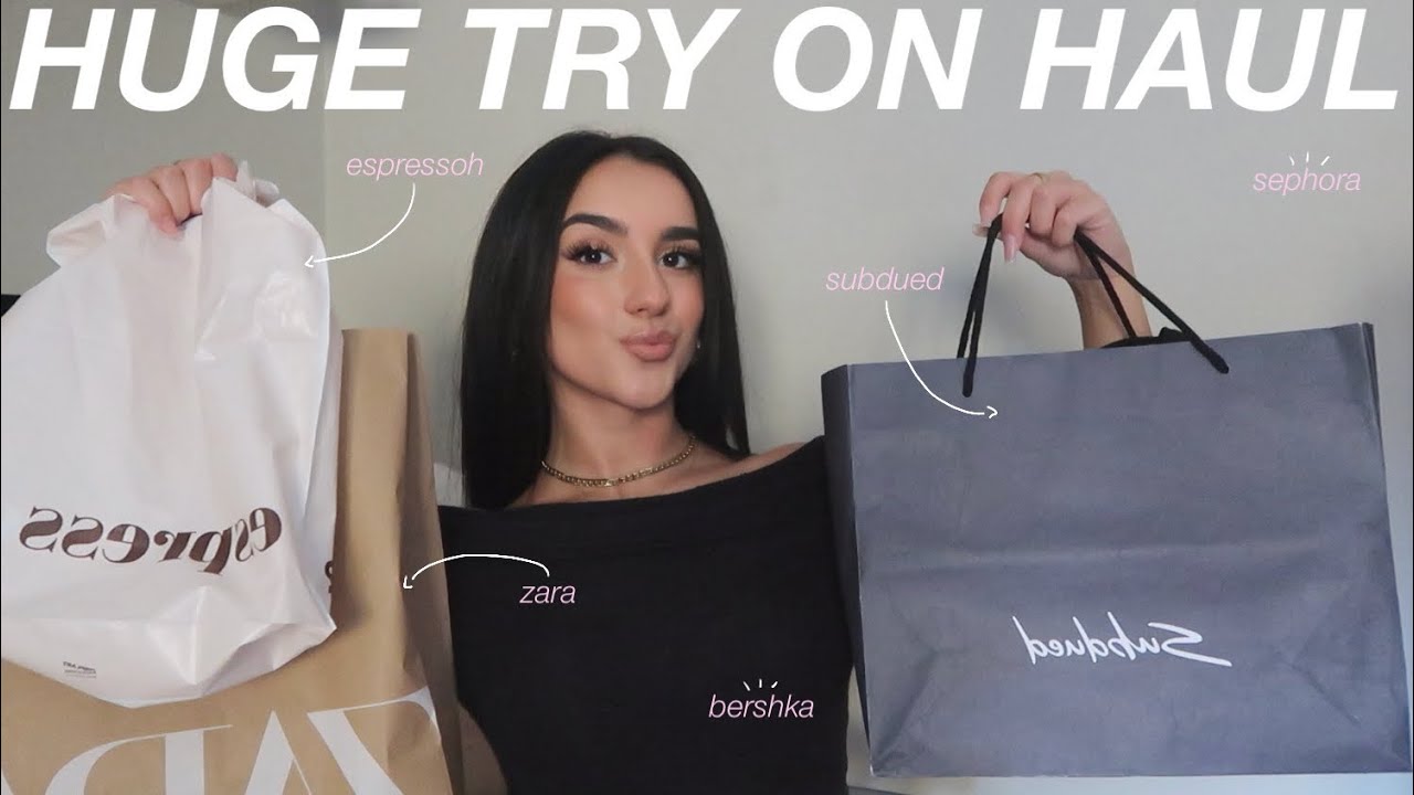 TRY ON HAUL  ✨ zara, sephora, bershka, subdued, espressoh, nyx & more!