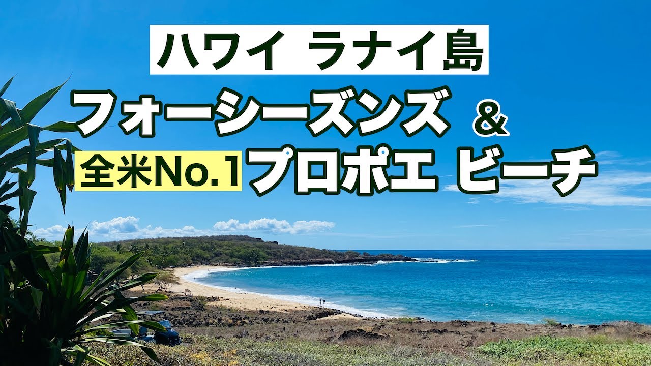 【ハワイ ラナイ島】フォーシーズンズ＆全米No.1プロポエビーチ！