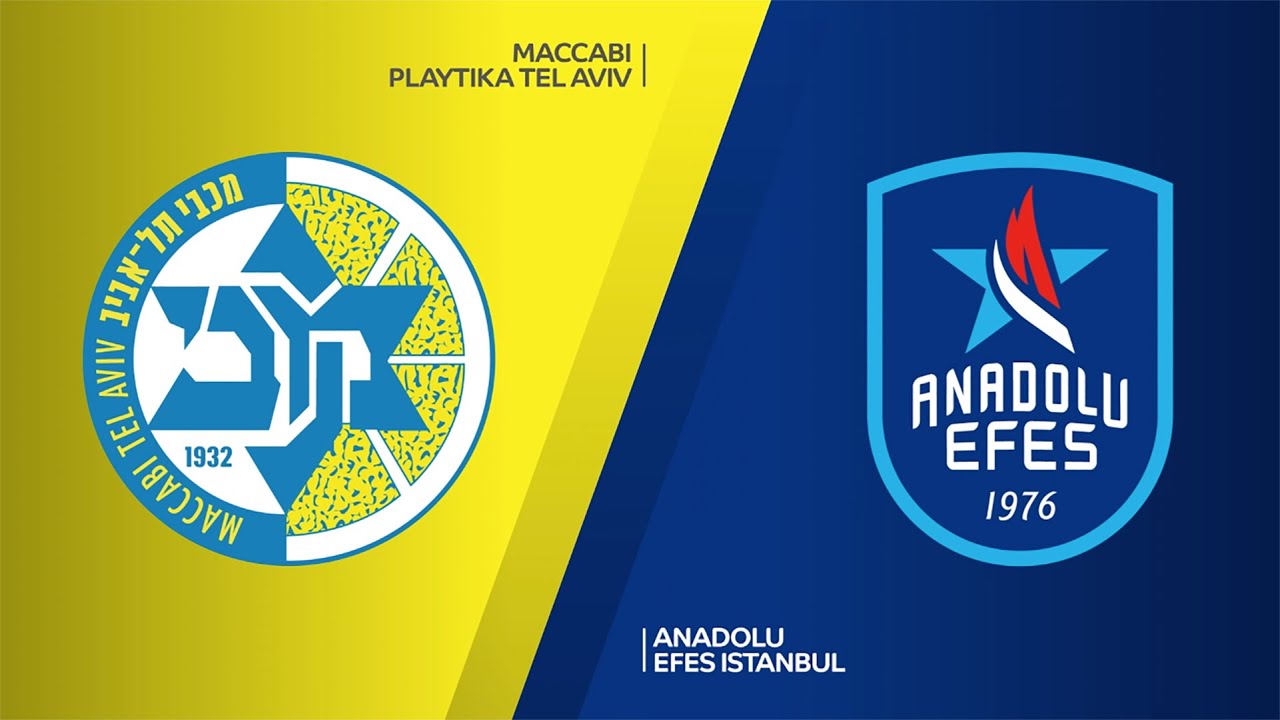 Maccabi Playtika Tel Aviv - Anadolu Efes Istanbul Highlights |EuroLeague, RS Round 23