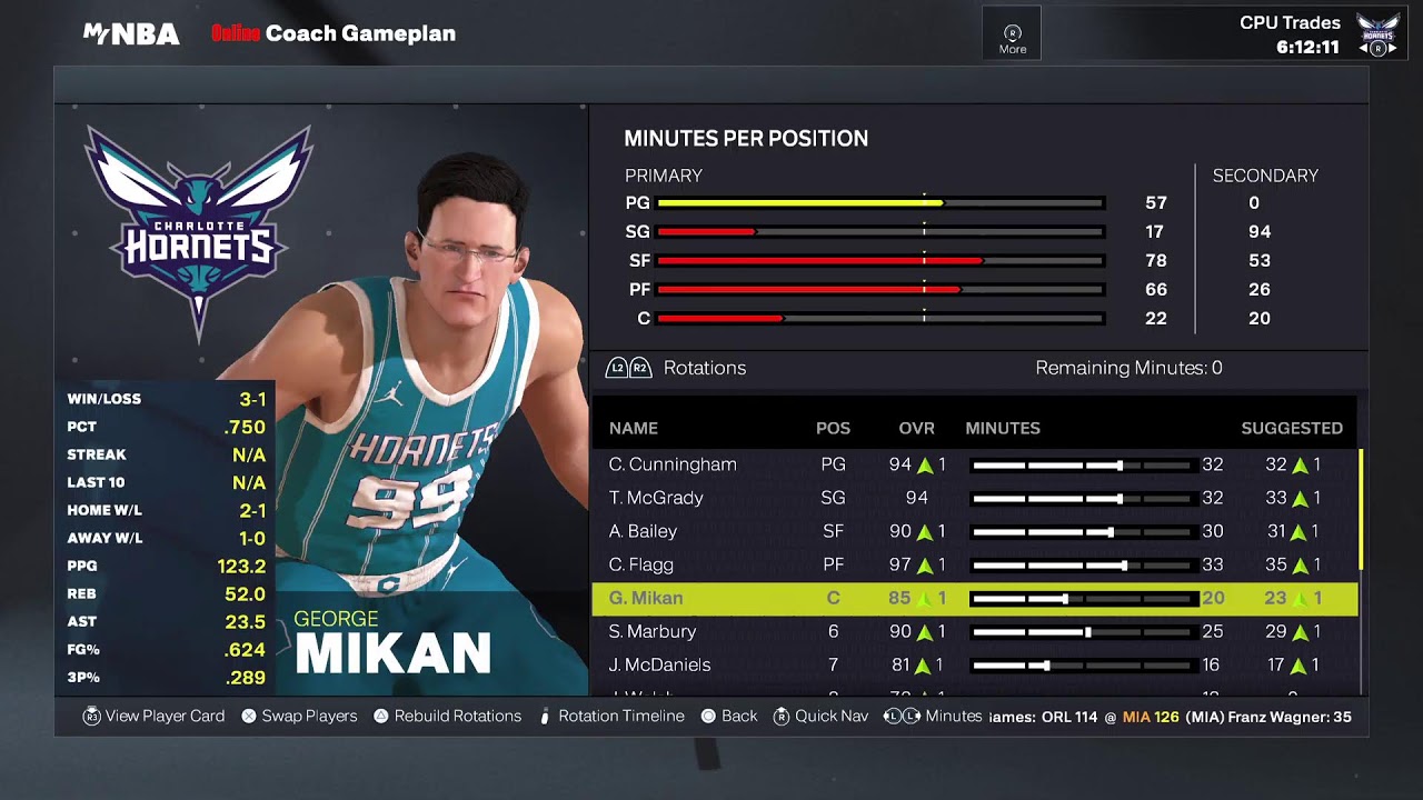 RNL26 yr5 Cade Ace Flagg 3peat Hornets vs Suns Nash Duren Chet out....conference rematch
