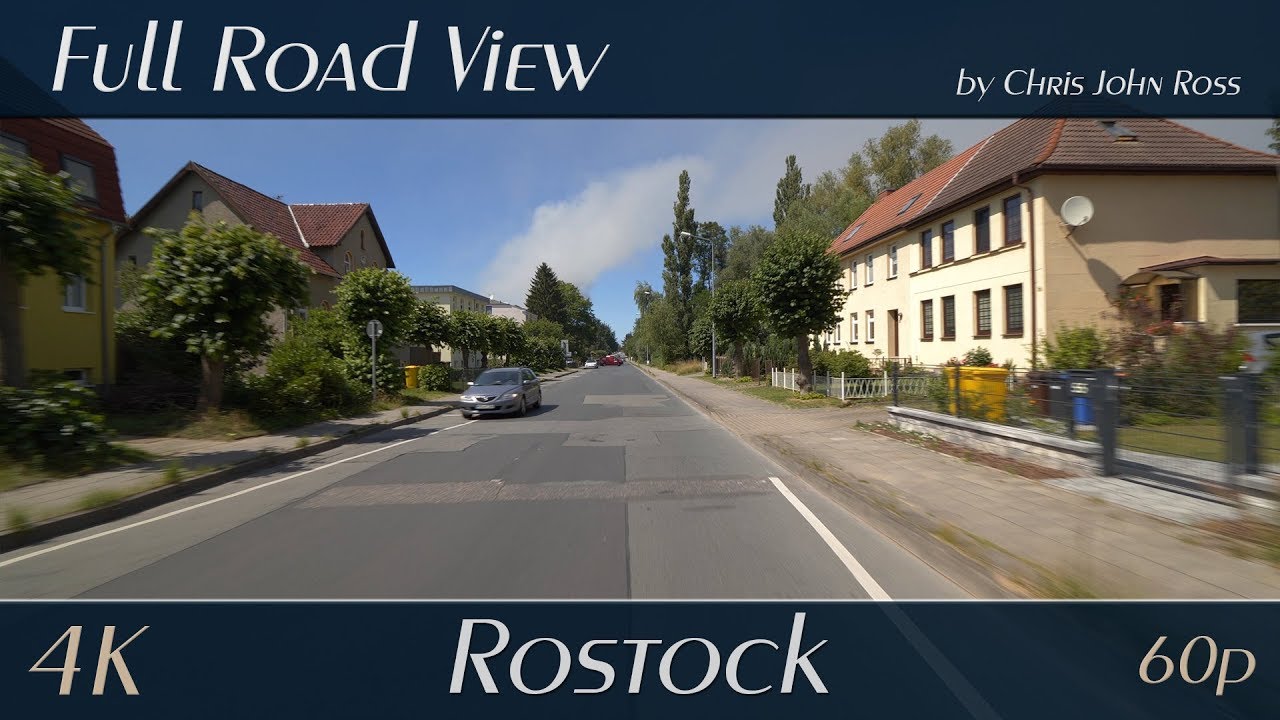 Rostock, Germany: Gehlsdorf, Krummendorf - Fährstraße, Zur Yachtwerft, Oldendorfer Straße - 4K UHD
