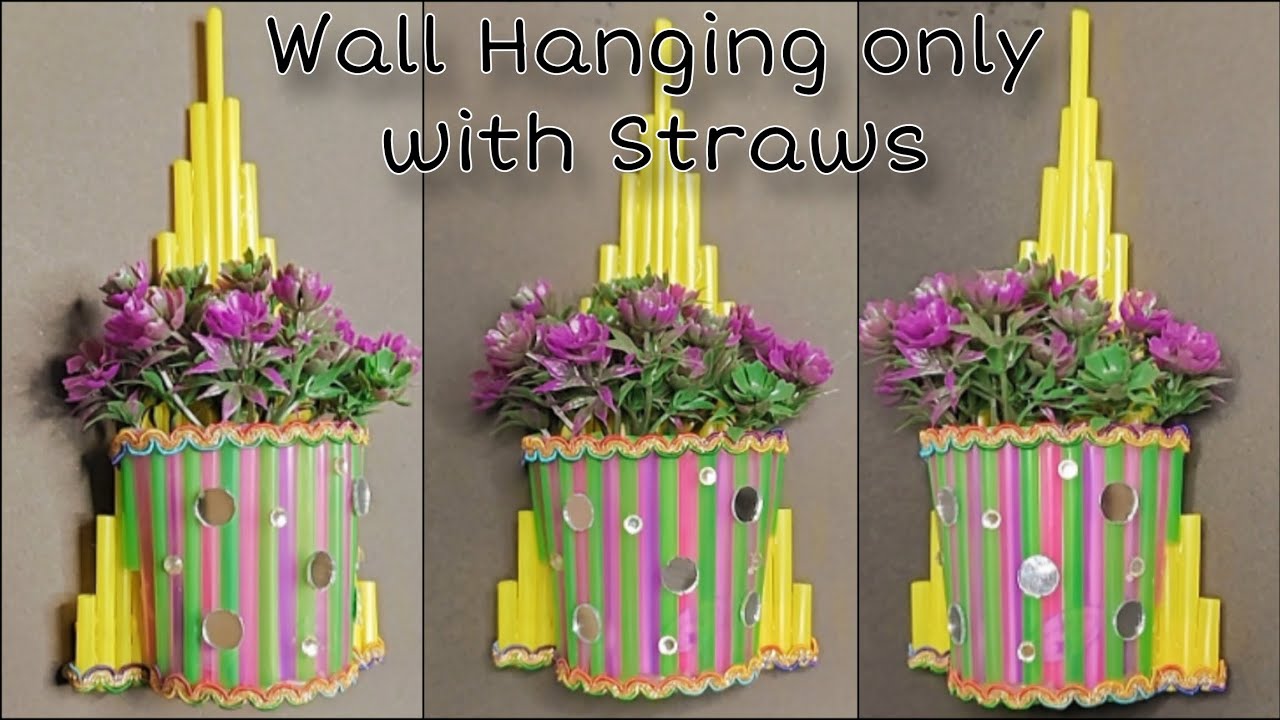 DIY Wall Hanging | DIY Wall Hanging with Straws | Easy Wall Decor | Straw Craft Ideas