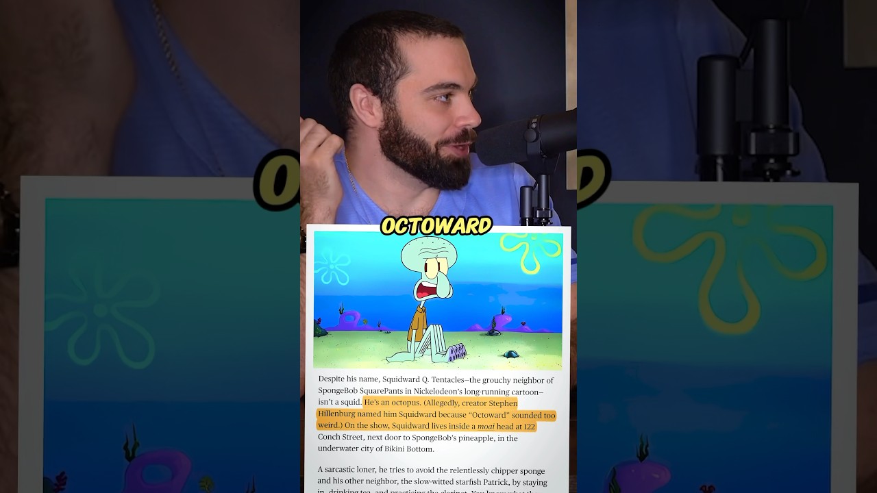 Squidward is an Octopus? #spongebob #squidward #nickelodeon #cartoon #theory