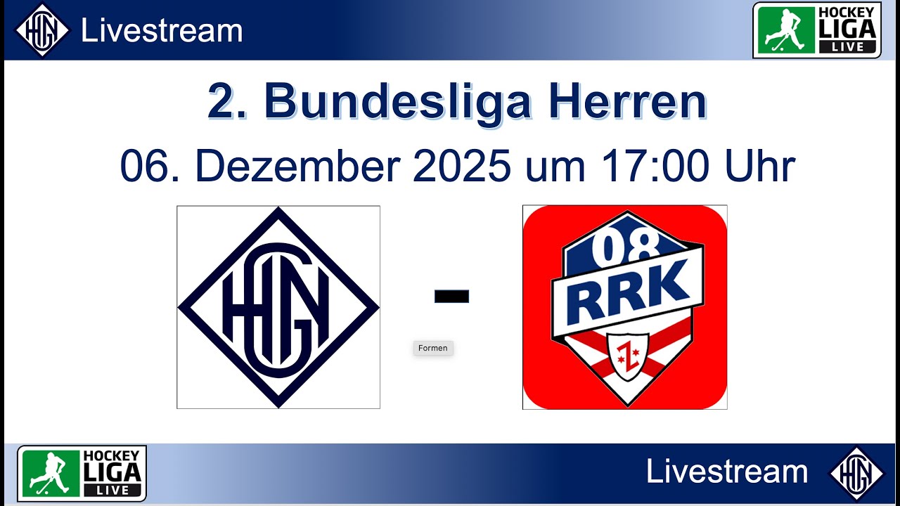 HGN.Live - HGN vs. RRK - 2. Bundesliga Herren - 06.12.2025 - 17:00 Uhr