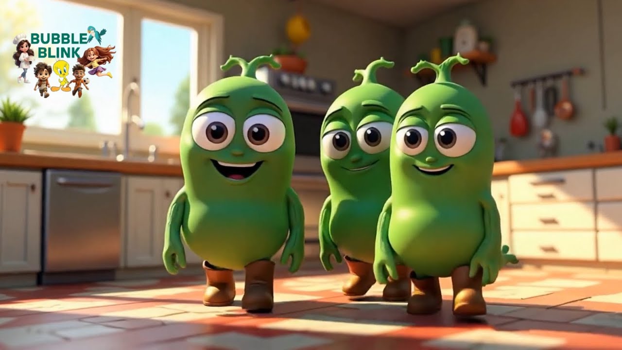 The Dancing Peas || @BubbleBlink1 || Kids Songs & Rhymes || Poems