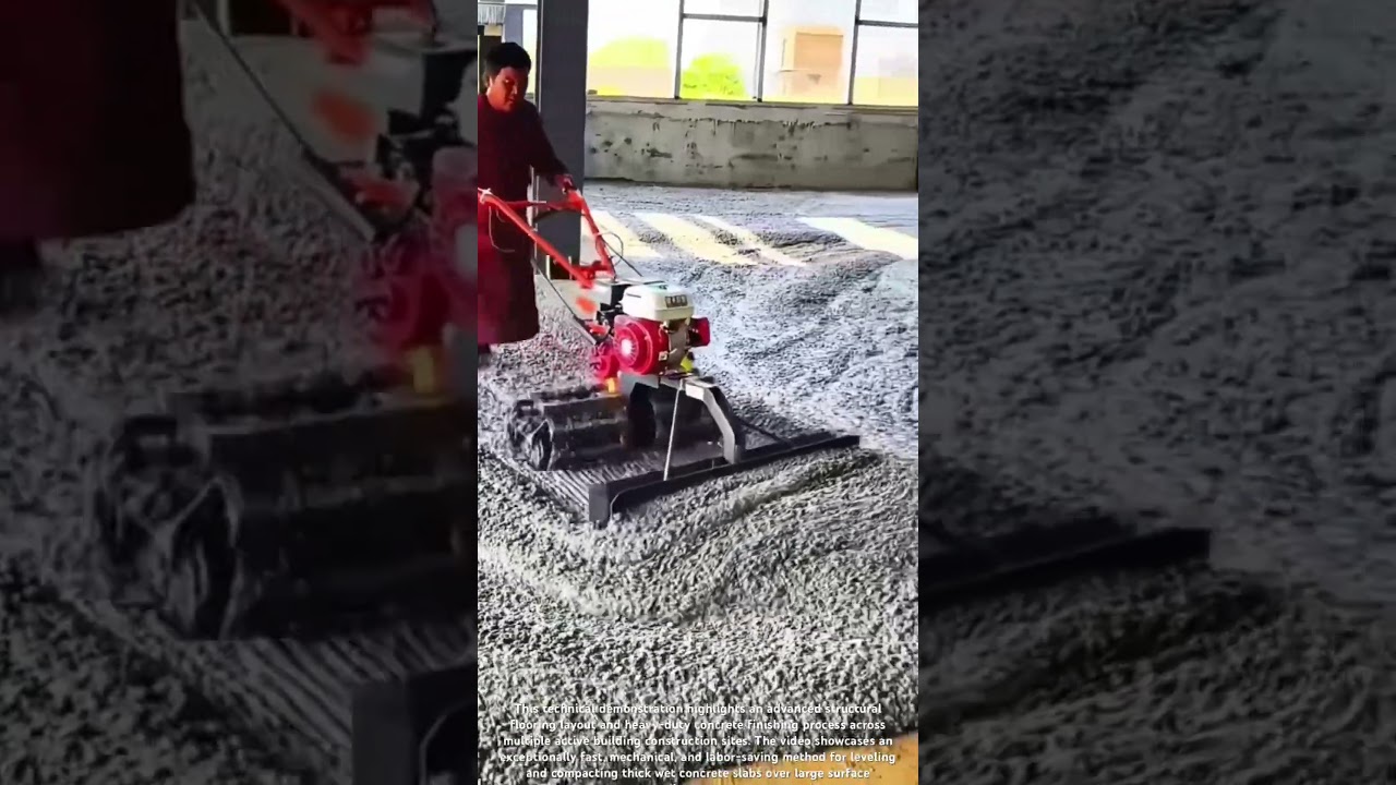 Satisfying Power Roller Concrete Leveling! 🏗️⚡ #shorts
