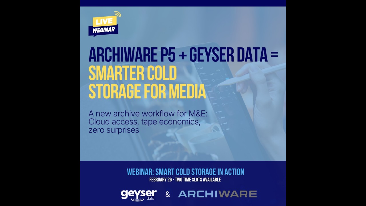 Smart Cold Storage in Action with Geyser Data & Archiware P5 Archive EU