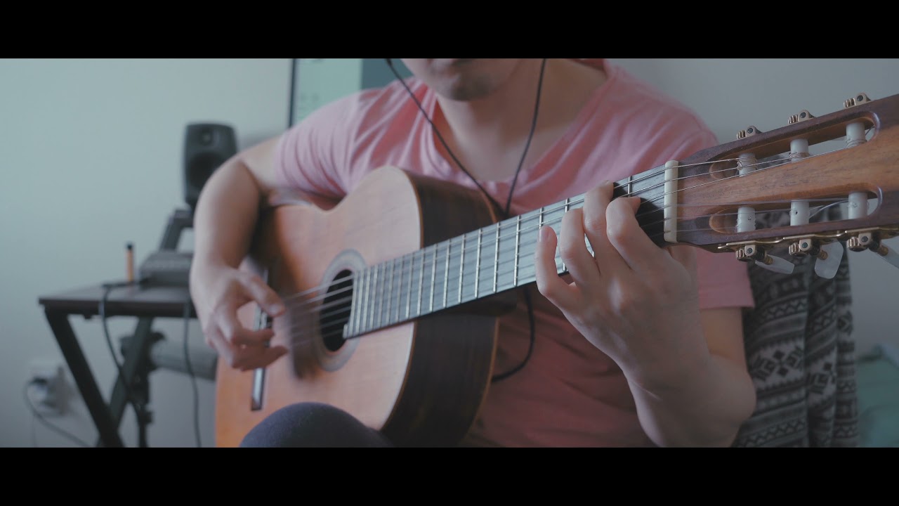 LR Baggs Lyrics on a classical guitar.