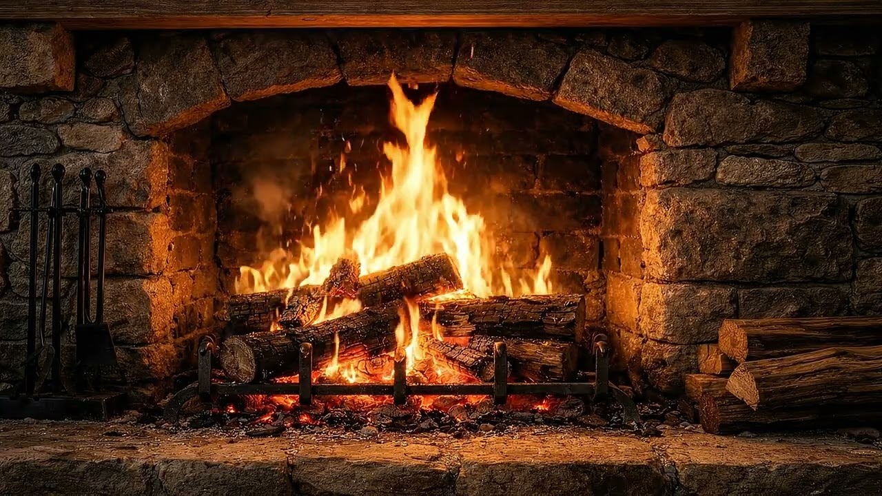 Relaxing Fireplace Video 🔥 | 1Hour