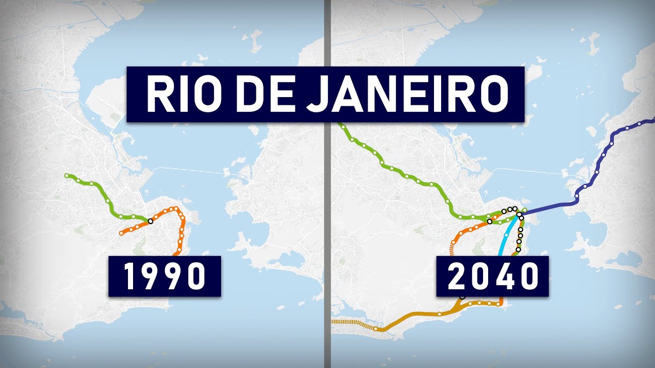 Evolution of the Rio de Janeiro Metro 1979-2040 (geographic map)