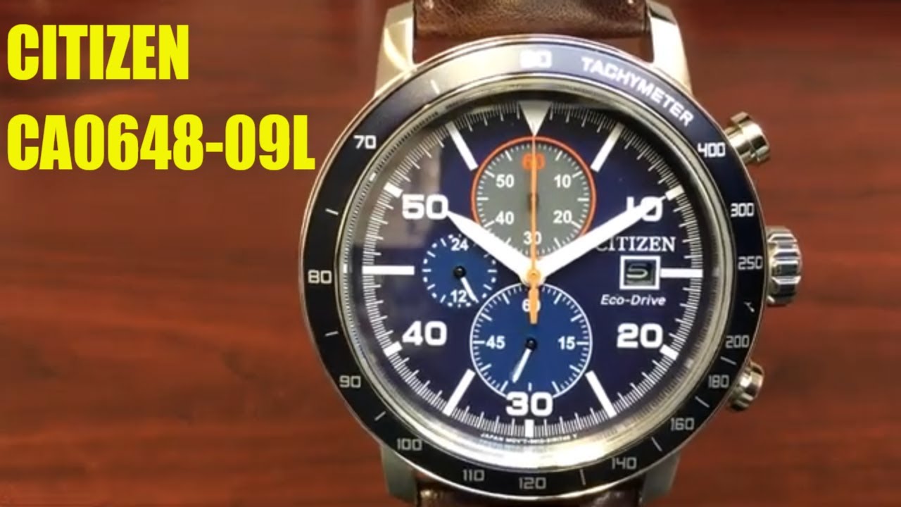 Citizen Eco-Drive CHR Brycen Brown Chronograph Watch CA0648-09L