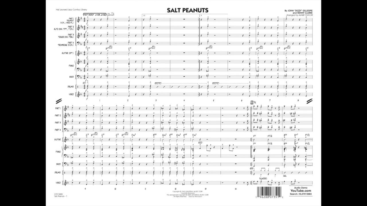 Salt Peanuts arranged by Mark Taylor