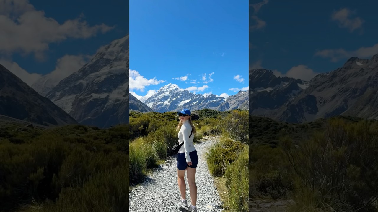 Walk the Hooker Valley Track at Aoraki / Mount Cook with us ⛰️✨ #newzealand
