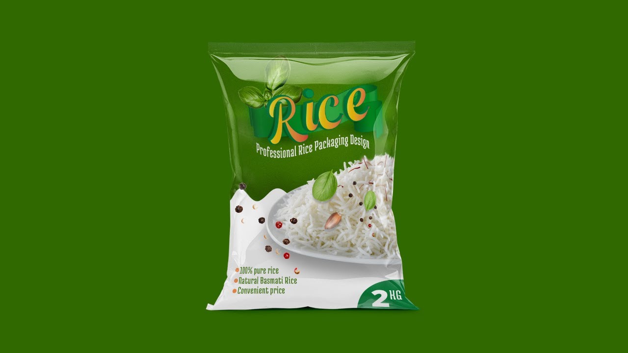 Creative Rice Packaging Graphic | Packaging Design | Adobe Photoshop Cc