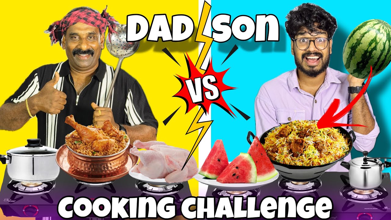 DAD VS SON BIRYANI COOKING CHALLENGE 🤩