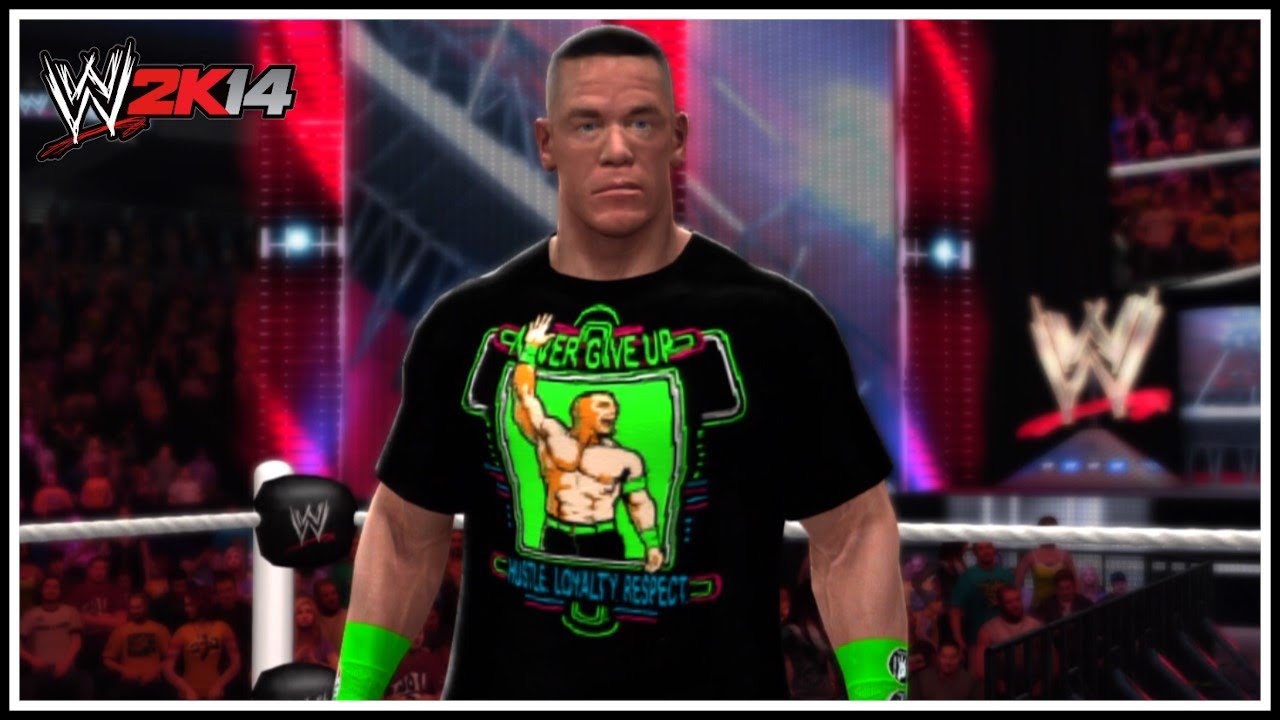 WWE 2K14 - John Cena Brand New 2014 'Neon' Shirt & Attire! (Superstar Heads)