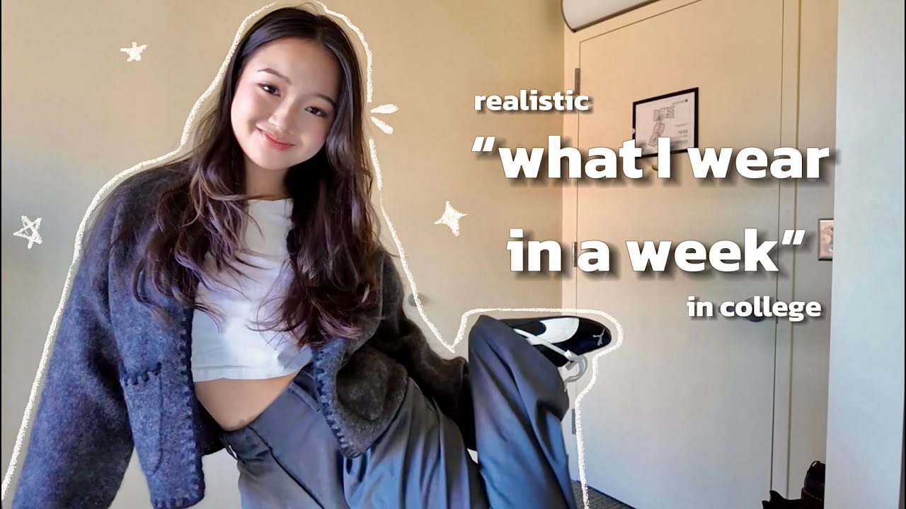 WHAT I WEAR IN A WEEK in COLLEGE *realistic* | fall outfit inspo, uni vlog, unboxing 📦