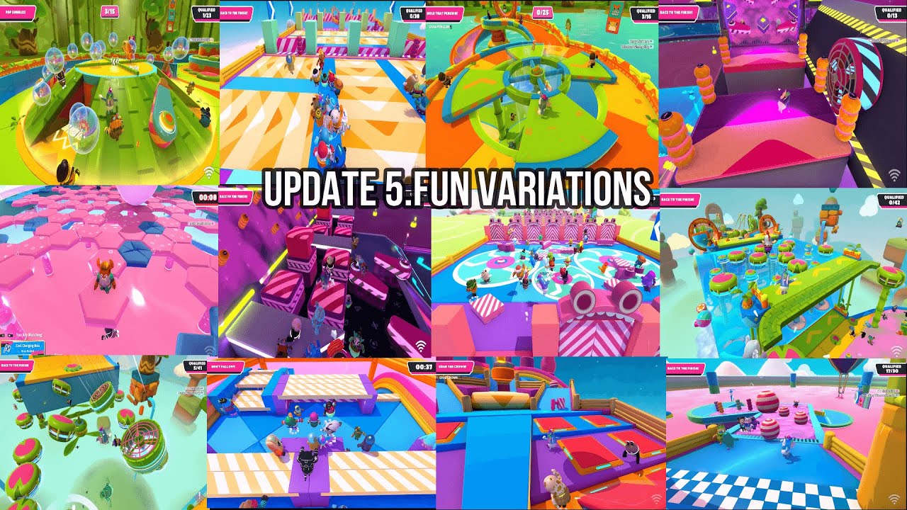 Some of the NEW jumping into Season 5 . FUN Variations | Fall guys new update